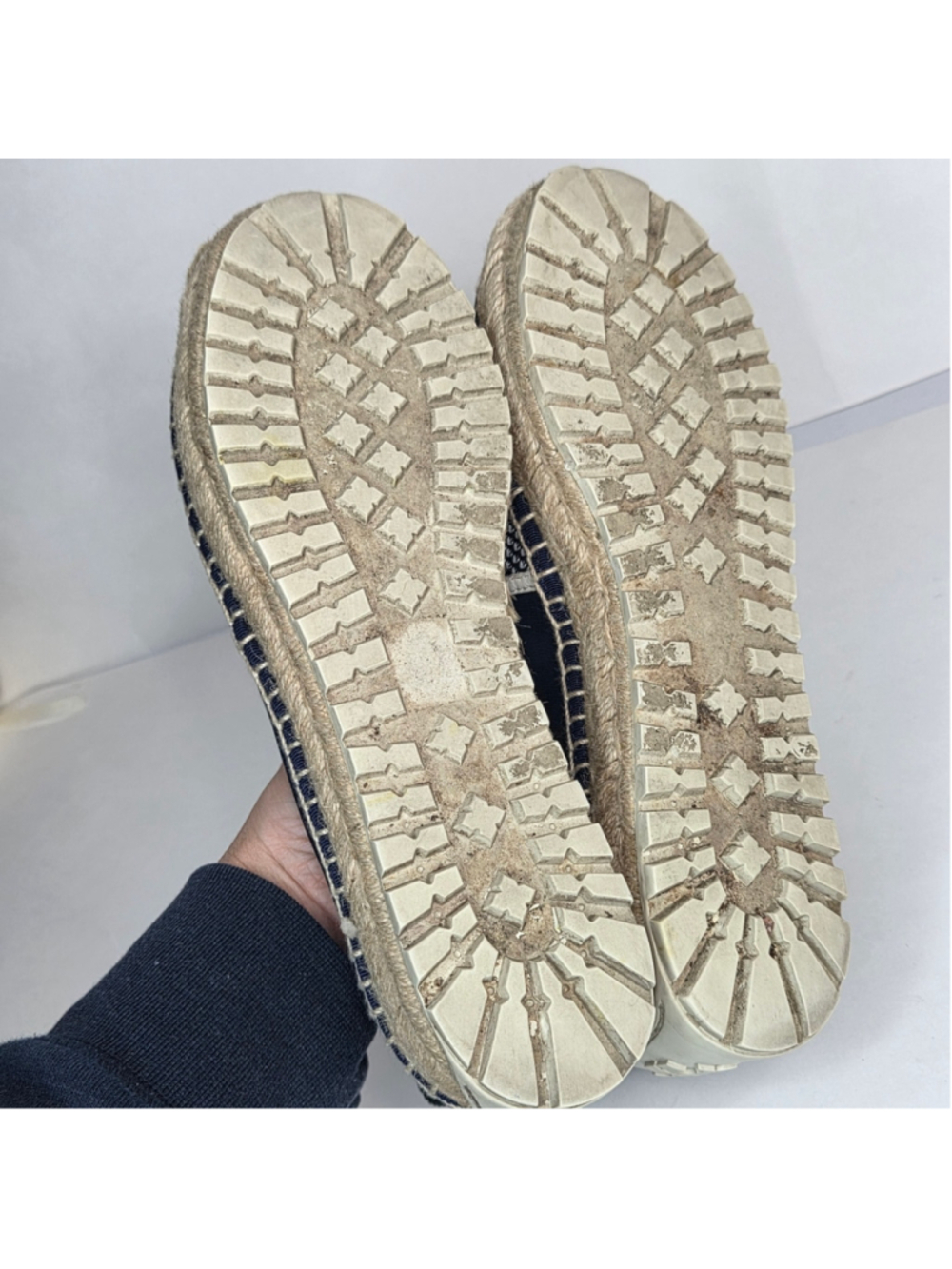 Tory Burch Miranda Navy Lug Sole Platform Espadrille Shoes Women's Size 10 - Picture 9 of 11